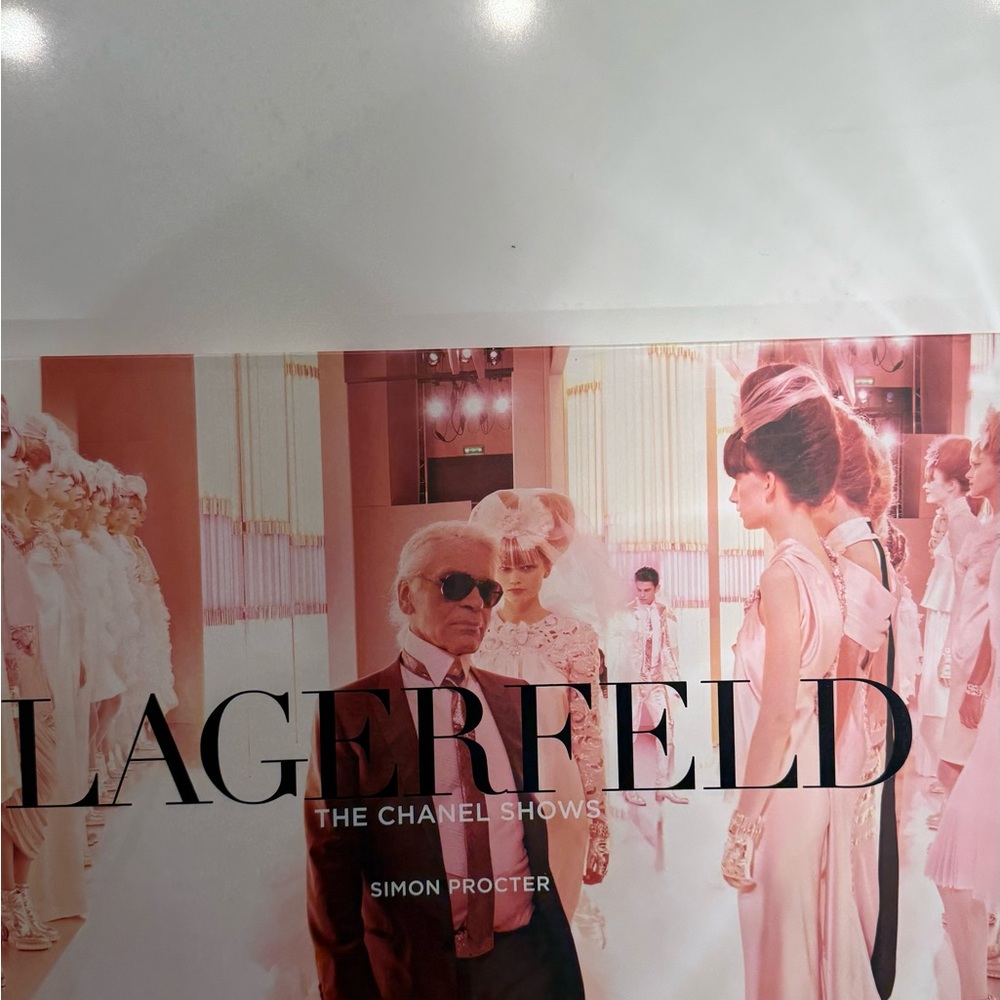 CHANEL Lagerfeld Book with Pink and White Cover